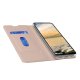 Google Pixel 5a 5G Magnetic PU Leather Phone Stand Card Slot Case Book Cover, Rose Gold