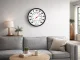 Analog Wall Thermometer with Hygrometer Round 25cm, Black