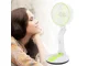 Wireless Foldable Desk Fan with LED Lamp, 5W, Green