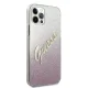 Guess iPhone 12 Pro Max Case Glitter Gradient Script, Pink