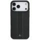 Mercedes iPhone 17 Pro Max Case Leather Laurel Leaves Stripes MagSafe, Black