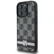 DKNY iPhone 16 Pro Case Checkered Pattern & Printed Stripes, Black