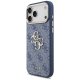 Guess 4G Big 4G Classic Logo Phone Case Cover iPhone 17 Pro Max - Blue and Gold
