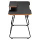 NanoRS RS170 Gaming Desk with Monitor Shelf, Black