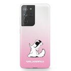 Karl Lagerfeld Samsung Galaxy S21 Ultra Case Choupette Fun, Pink