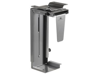 Maclean MC-713 S Under-Desk PC Mount Holder, Silver