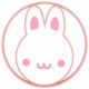 Dimmable LED Kids\' Room Ceiling Light with Remote, Bunny Design, Pink