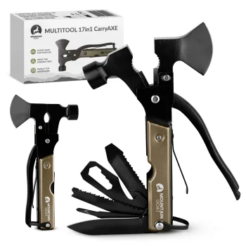 17-in-1 Camping Multitool CarryAXE Mountain Goat, Black