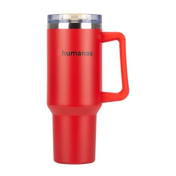 Termopuodelis Humanas Viva 1200 ml, raudonas