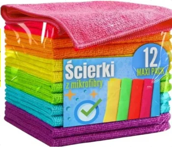 Microfiber Cleaning Cloths 30x30cm Highly Absorbent 12 Pack, Mixed Colors