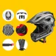 Rockbros TT-32SBTG-M Children\'s Bicycle Helmet with Removable Chinbar, Size M - Gray
