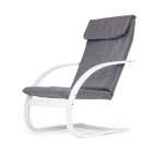 ModernHome Rocking Chair Scandinavian Lounge Chair for Living Room Nursery, Grey