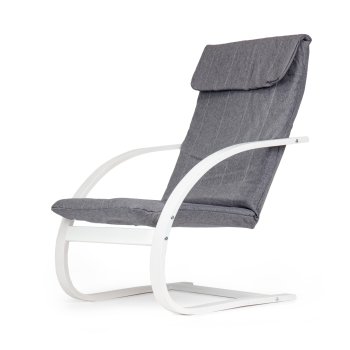ModernHome Rocking Chair Scandinavian Lounge Chair for Living Room Nursery, Grey
