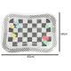 Black and white inflatable water mat with lines 65cm x 50cm