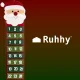 Ruhhy Hanging Felt Advent Calendar with 24 Pockets, Red