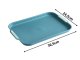 Serving Tray with Handles for Breakfast Coffee and Food, Durable Plastic Butler Tray