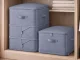 70L Compression Storage Bag Organizer for Clothes and Bedding, Grey