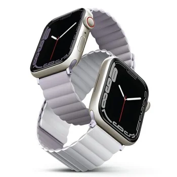 Uniq Revix Magnetic Strap for Apple Watch 42/44/45/49mm, Lilac/White