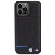 BMW Leather Carbon case for iPhone 15 Pro Max - black