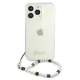 Guess Pearl Transparent Hardcase for iPhone 13 / 13 Pro with Pearl Charm