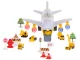Toy Transporter Airplane with 6 Construction Vehicles