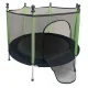 Kids Trampoline with Safety Net and Balls, 140 cm, Green