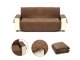 Couch Coat Reversible Microfiber Sofa Cover Furniture Protector from Pets Dogs, Brown/Beige