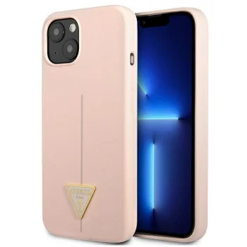 Guess Silicone Triangle Case for iPhone 13, Pink