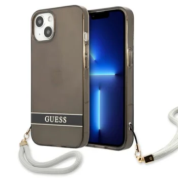 Guess Translucent Strap Case for Apple iPhone 13 mini, Black
