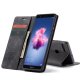 Huawei P Smart 2017 (FIG-LX1, LA1, LX2, LX3) CASEME Wallet Magnetic Leather Case Cover, Black | Чехол для...