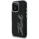 Karl Lagerfeld FW Grained Signature Logo Case for iPhone 16 Pro Max, Black