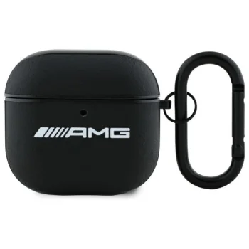 Mercedes-AMG Leather White Logo Case for AirPods 4 Black/White