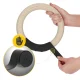 4Fizjo 1600 Gymnastic Rings with Straps, Black/Yellow