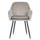 Modern Velvet Upholstered Dining Chair ModernHome, Light Grey