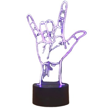 Rock'n Roll Designed 3D LED Light Night Lamp