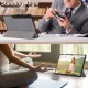 Samsung Galaxy Tab S9 Ultra (SM-X910, SM-X916B) Tri-fold Stand Design Leather Case Cover, Grey