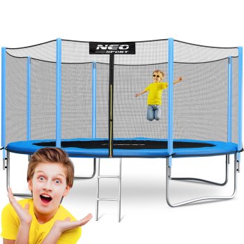 Garden trampoline 14ft/435cm with outdoor net and ladder Neo-Sport