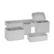 5-Piece Desk Organizer Set for Cosmetics, Grey