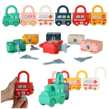 Educational Toy - Train with Padlocks and Keys, 13 Elements