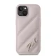 Karl Lagerfeld iPhone 15 / 14 / 13 Case Diagonal Quilted Script, Pink