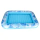 Inflatable Pool Lounger with Headrest Pillow, Water Float for Adults, blue