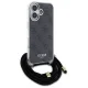 Guess iPhone 16 Case Crossbody Cord 4G Print, Black