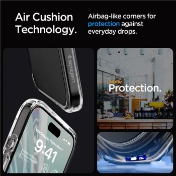 Spigen Crystal Hybrid Case for iPhone 15 Pro Max, Clear