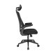 Ergonomic Swivel Office Chair with Adjustable Headrest and Armrests, Black