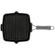 Staub Cast Iron Square Grill Pan 24 x 24 cm, Induction, Folding Handle, Black