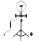 Puluz PKT3070B 26cm LED Ring Light with 1.1m Tripod and Phone Holder