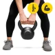 4FIZJO Cast Iron Kettlebell 12 kg, Black