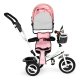 ECOTOYS 4-in-1 Toddler Tricycle with Parent Handle and Reversible Seat, Pink