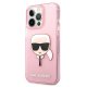 Apple iPhone 13 Pro Max 6.7\" Karl Lagerfeld Glitter Karl Head Case Cover (KLHCP13XKHTUGLP), Pink