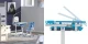 Height Adjustable Kids Desk and Chair Set, White/Blue
